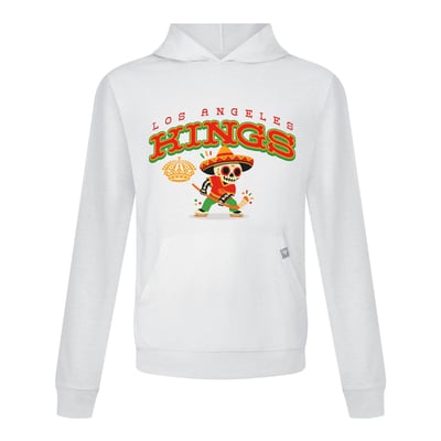 Los Angeles Kings Levelwear DOTD Sugar Skull Player Relay Hooded T-Shirt - White
