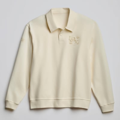 Los Angeles Kings lululemon Smooth Double-Knit Long-Sleeve Polo - Coconut Ivory