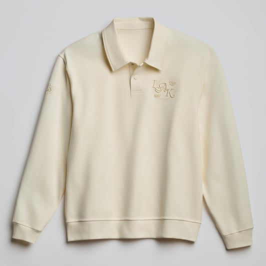 Los Angeles Kings lululemon Smooth Double-Knit Long-Sleeve Polo - Coconut Ivory