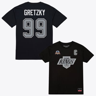 Wayne Gretzky Los Angeles Kings Mitchell & Ness Classic Captain Name & Number T-Shirt - Black