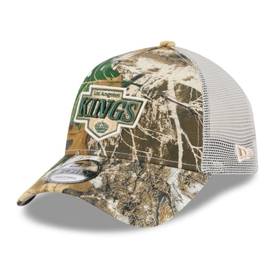 Los Angeles Kings New Era Real Tree A-Frame 9FORTY Adjustable Trucker Hat - Camo