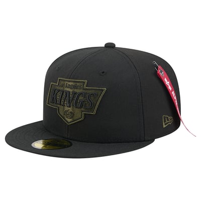 Los Angeles Kings New Era x Alpha Industries 59FIFTY Fitted Hat - Black