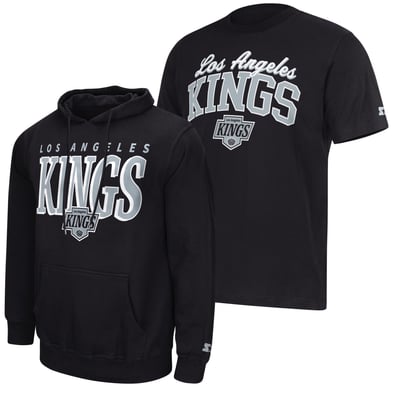 Los Angeles Kings Starter Logo Hoodie & T-Shirt Combo Pack - Black