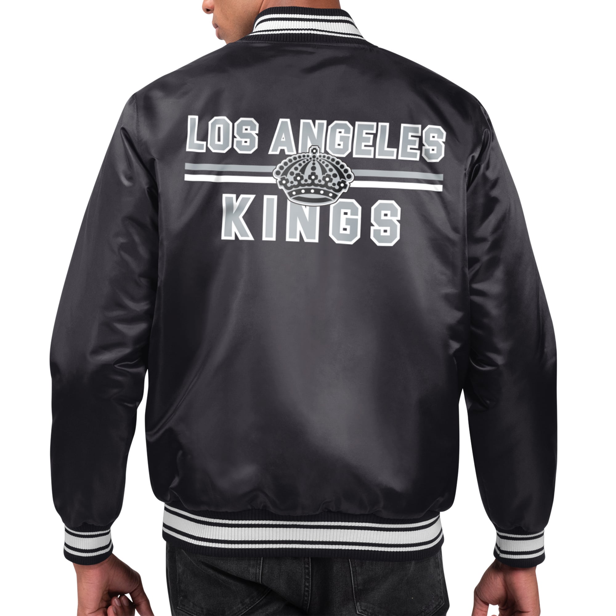 Los Angeles Kings Starter Printed Team Logo Satin Varsity Full 