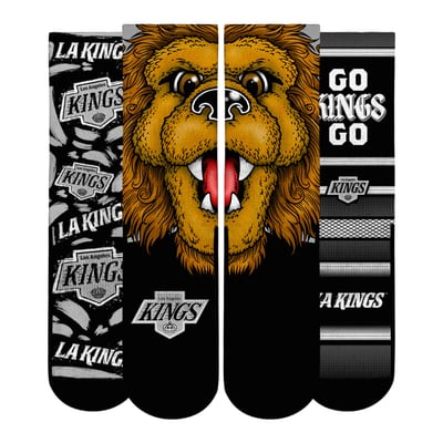  Los Angeles Kings Rock Em Unisex Fan Favorites Three-Pack Crew Socks Set - Black