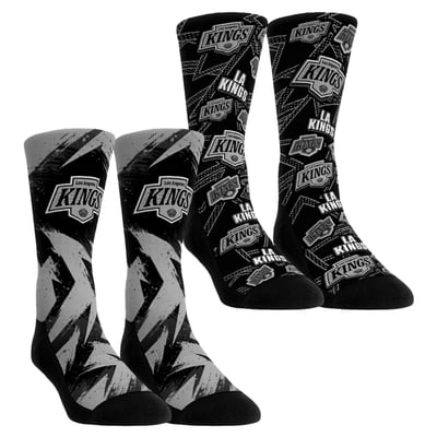  Los Angeles Kings Rock Em Unisex Game Day Two-Pack Crew Socks - Black