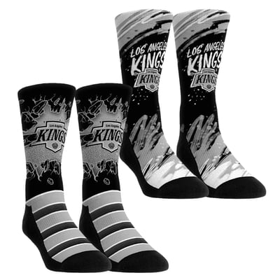  Los Angeles Kings Rock Em Unisex Ice Breaker Two-Pack Crew Socks Set - Gray