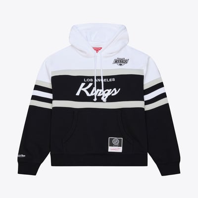  Los Angeles Kings Mitchell & Ness Women's Head Coach Hoodie - White/Black