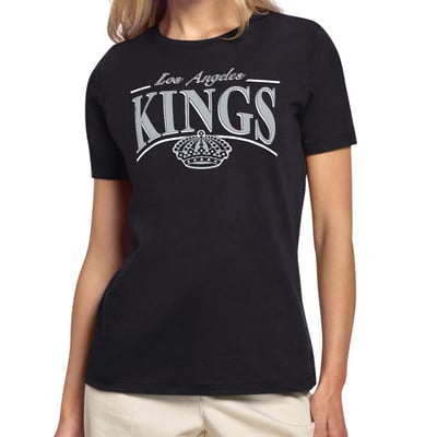 Los Angeles Kings Starter Women's Arch Stripe T-Shirt - Black