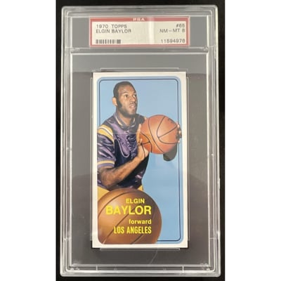 1970-71 Topps #65 Elgin Baylor PSA 8