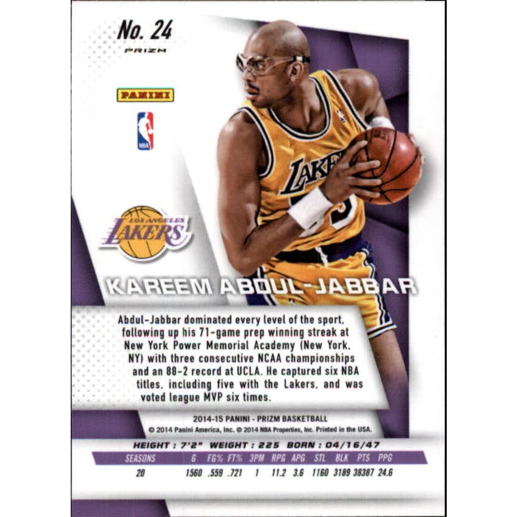 2014-15 Panini Prizm Photo Variations #24 Kareem Abdul-Jabbar