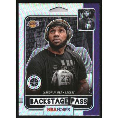 2019-20 Hoops Premium Stock Back Stage Pass Holo #7 LeBron James