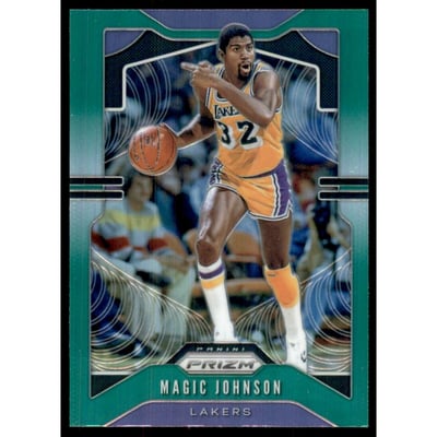 2019-20 Panini Prizm Prizms Green #25 Magic Johnson