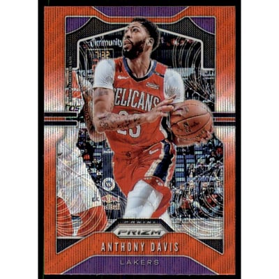 2019-20 Panini Prizm Prizms Ruby Wave #222 Anthony Davis