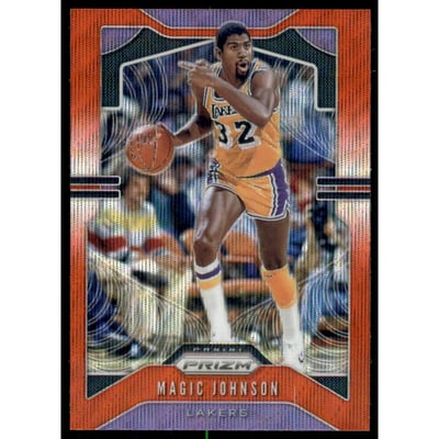2019-20 Panini Prizm Prizms Ruby Wave #25 Magic Johnson