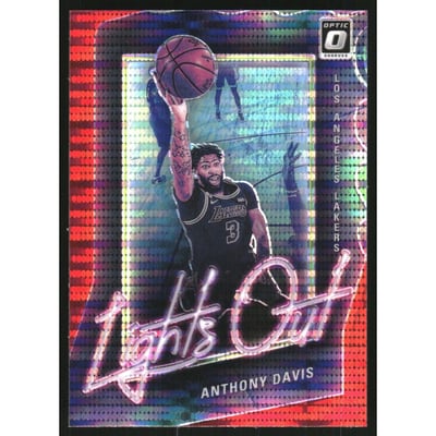 2020-21 Donruss Optic Lights Out Red Pulsar #14 Anthony Davis