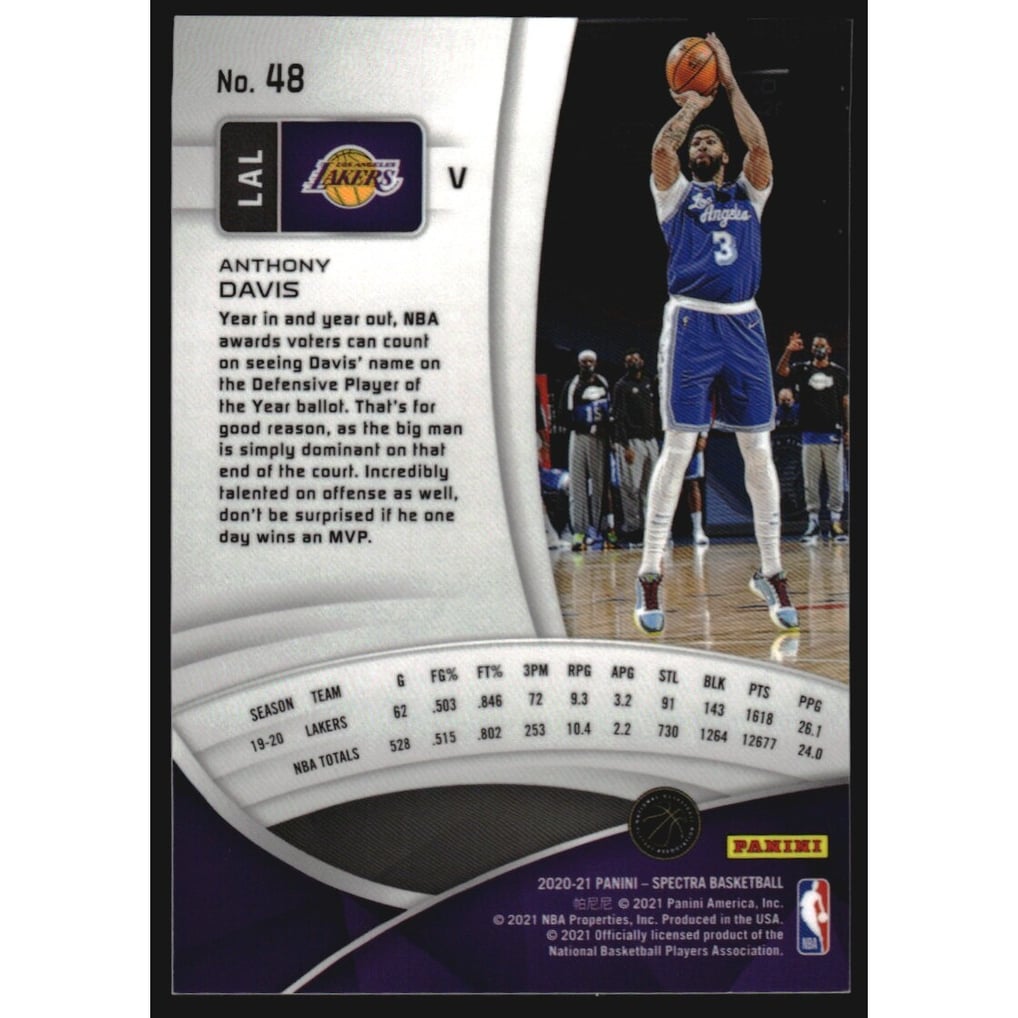 2020-21 Panini Spectra Variations #48 Anthony Davis