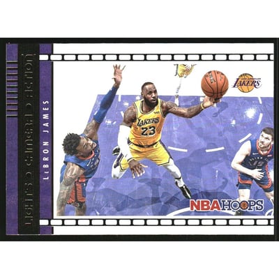 2021-22 Hoops Lights Camera Action Holo #28 LeBron James