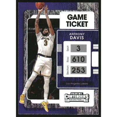 2021-22 Panini Contenders Game Ticket Anniversary #72 Anthony Davis