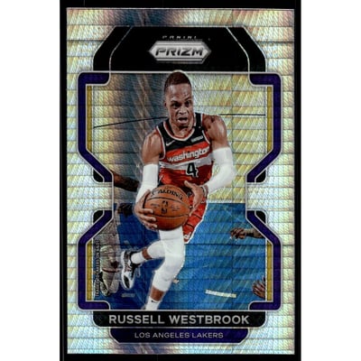 2021-22 Panini Prizm Prizms Hyper #55 Russell Westbrook