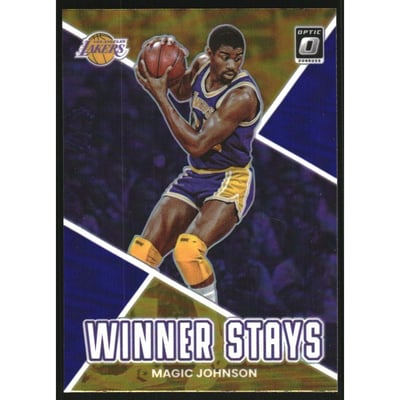 2022-23 Donruss Optic Winner Stays Purple #19 Magic Johnson