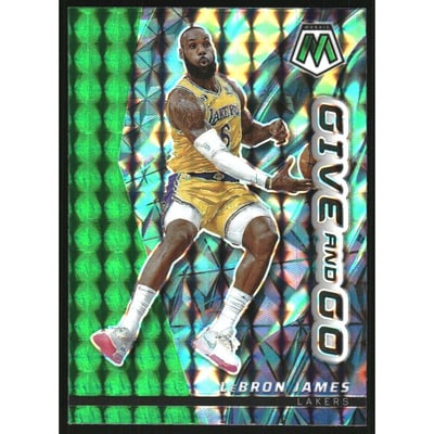 2022-23 Panini Mosaic Give and Go Mosaic Green #3 LeBron James
