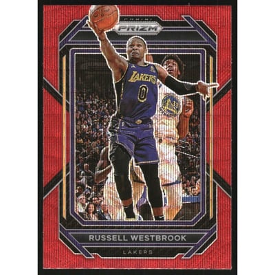 2022-23 Panini Prizm Prizms Ruby Wave #133 Russell Westbrook