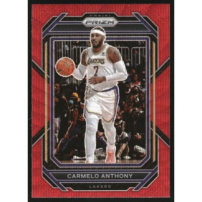 2022-23 Panini Prizm Prizms Ruby Wave #144 Carmelo Anthony