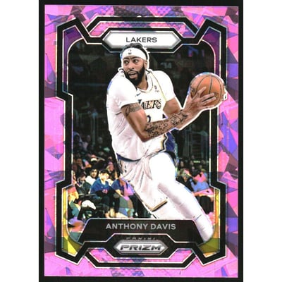 2023-24 Panini Prizm Prizms Pink Ice #94 Anthony Davis