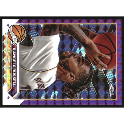 2023-24 Topps Chrome Purple Geometric Refractors #58 D'Angelo Russell