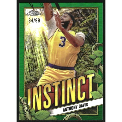 2024-25 Topps Chrome Instinct Green Refractors #INS24 Anthony Davis