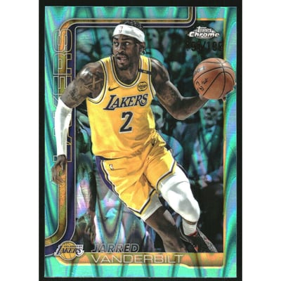 2025-26 Topps Chrome RayWave Aqua Refractors #154 Jarred Vanderbilt