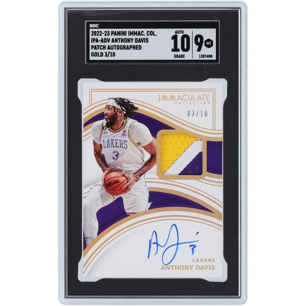 Anthony Davis Los Angeles Lakers Autographed 2022-23 Panini 