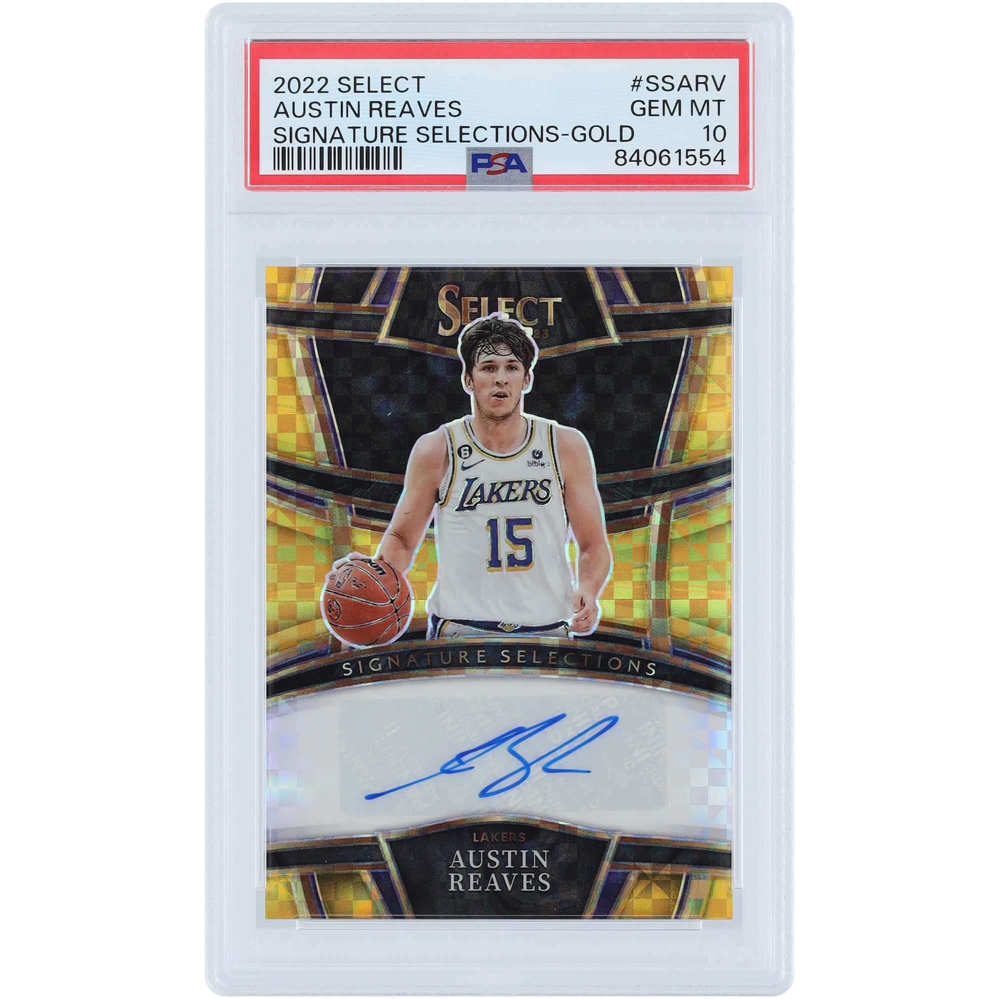 Austin Reaves Los Angeles Lakers Autographed 2022-23 Panini Select 