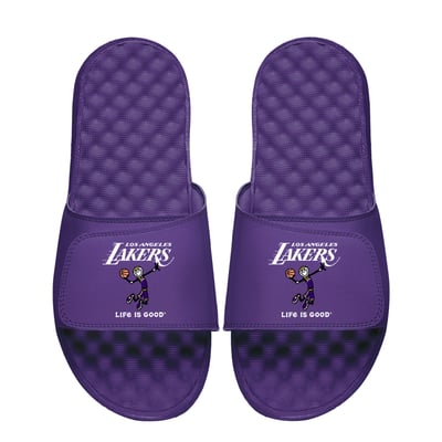  Los Angeles Lakers ISlide Life is Good Slide Sandals - Purple