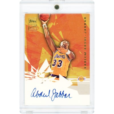 Kareem Abdul-Jabbar Los Angeles Lakers Autographed 2001-02 Topps #TA-KAJ Card