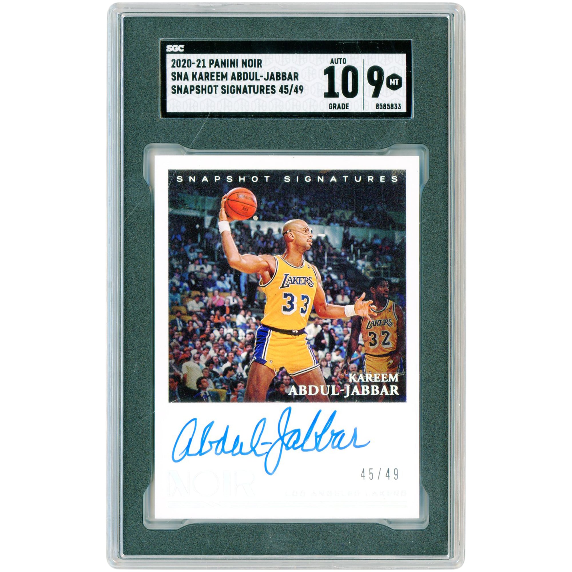 Autographed Los Angeles Lakers Kareem Abdul-Jabbar 2020-21 Panini 
