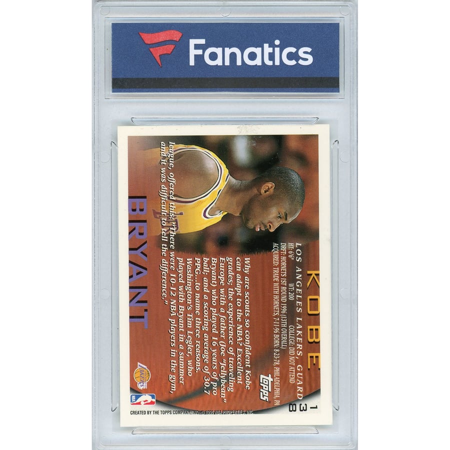 Los Angeles Lakers Kobe Bryant 1996-97 Topps RC #138 Card - Topps