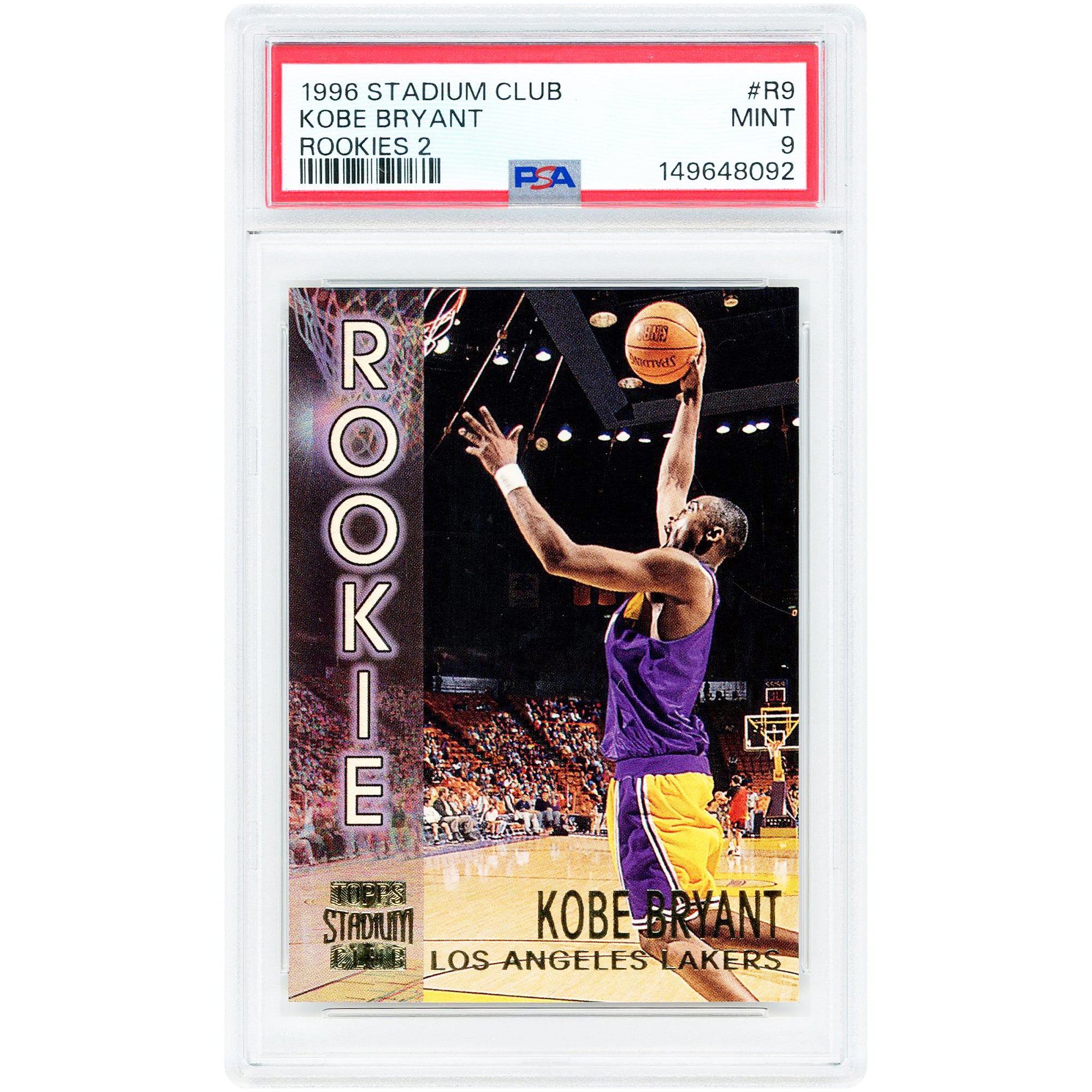 Kobe Bryant Los Angeles Lakers 1996-97 Topps Stadium Club Rookies 