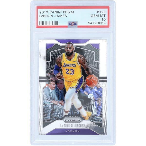 Los Angeles Lakers LeBron James 2019-20 Panini Prizm #129 PSA 