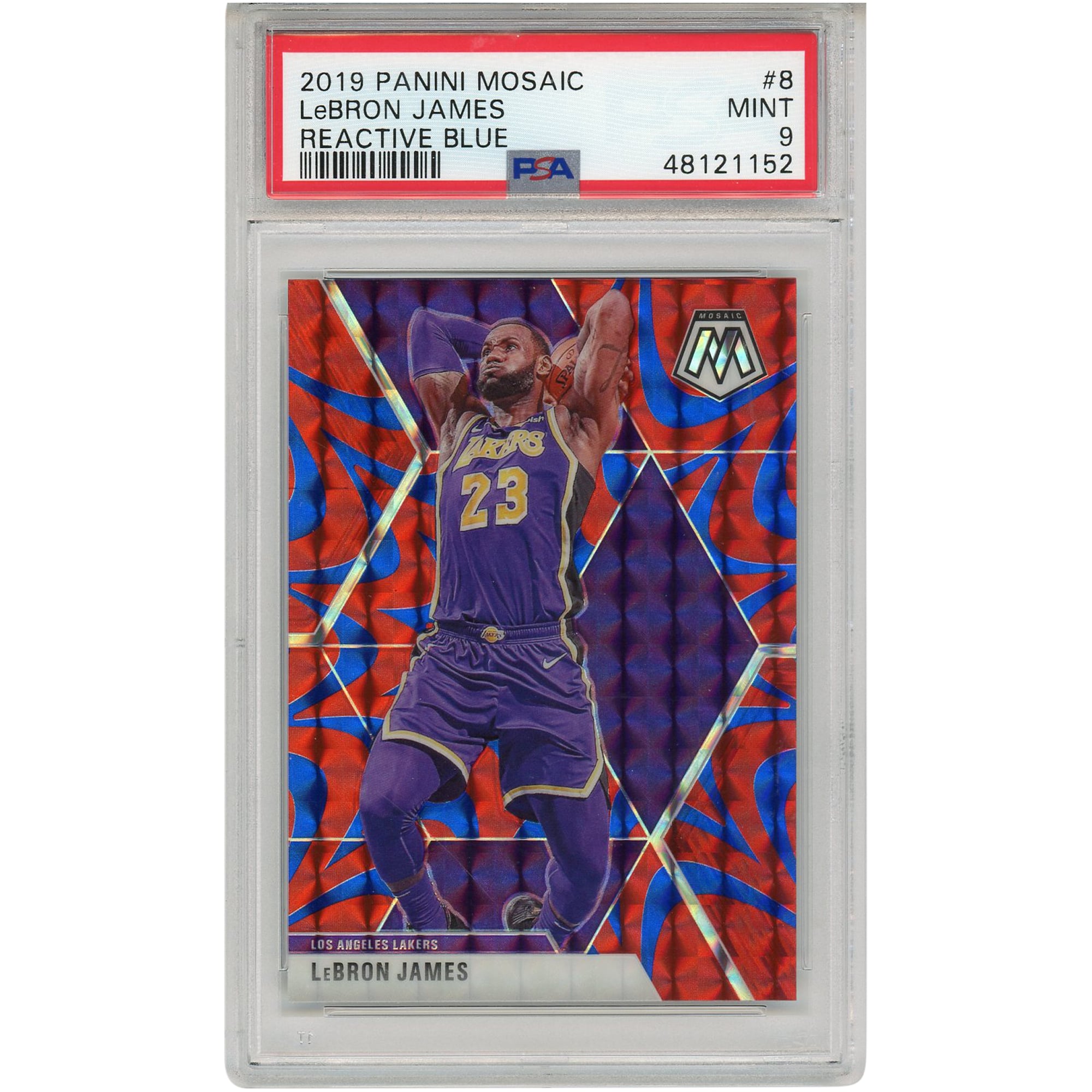 2019 panini mosaic lebron james psa 10