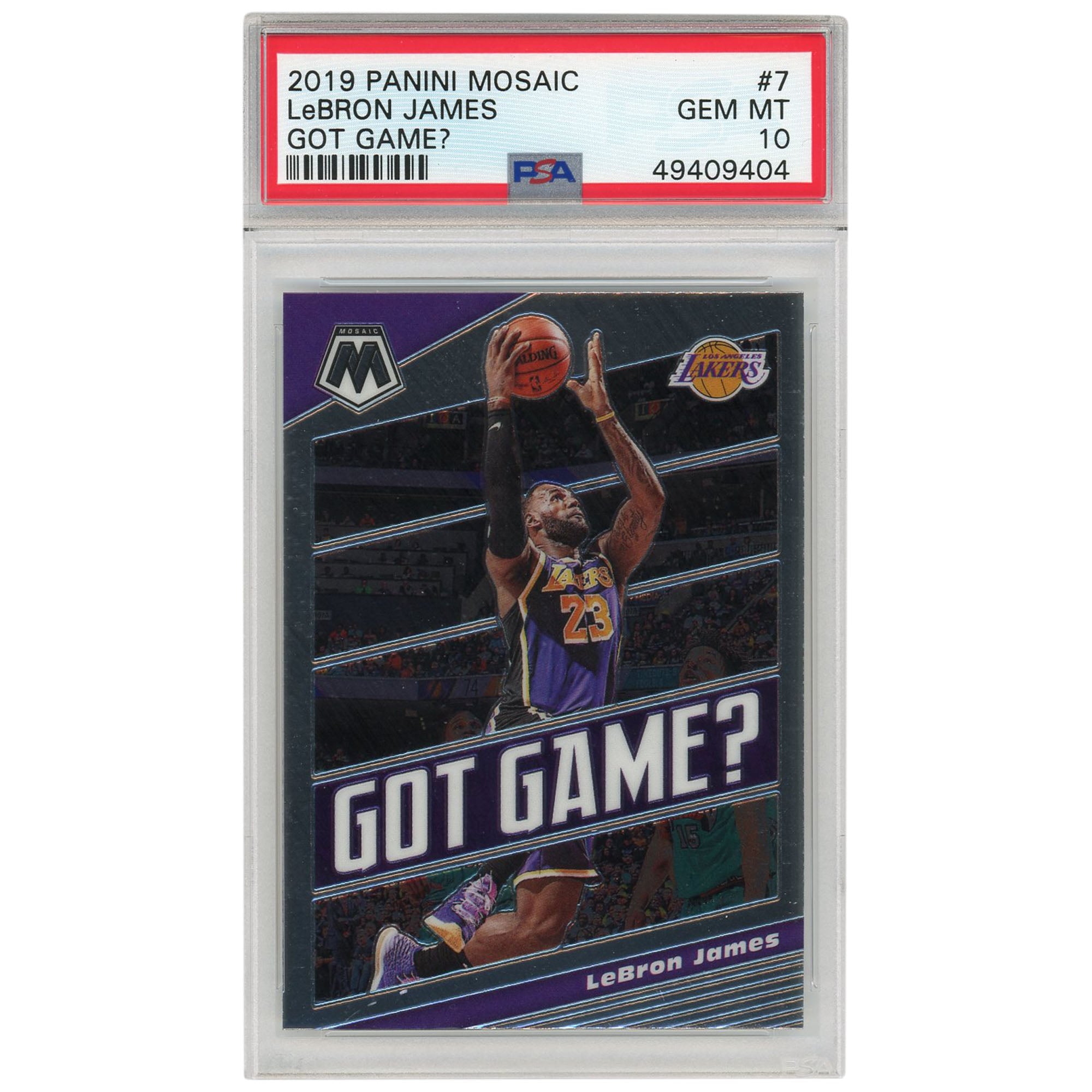 Los Angeles Lakers LeBron James 2019 Panini Prizm Got Game #7 Card 