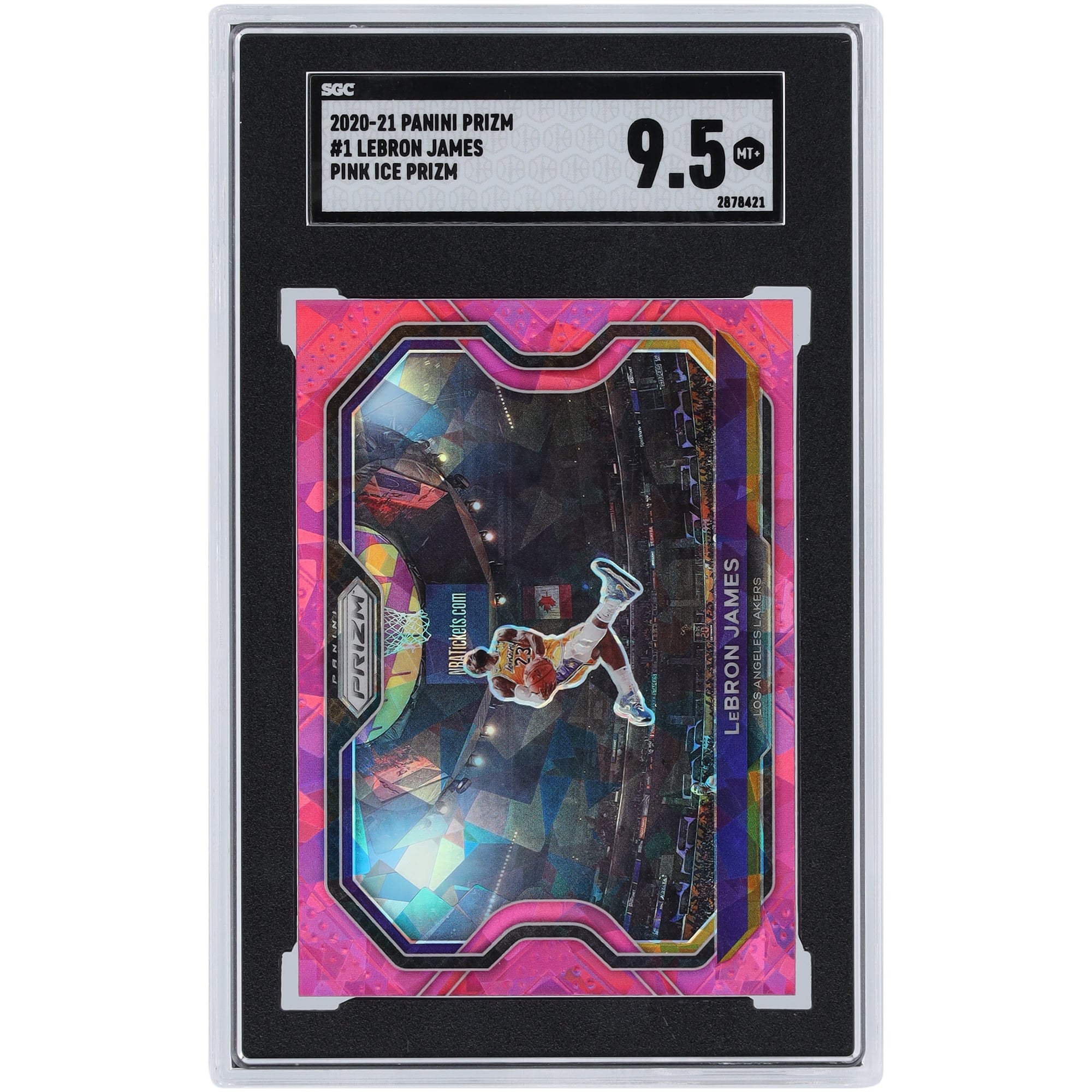 LeBron James Los Angeles Lakers 2020-21 Panini Prizm Pink Ice 