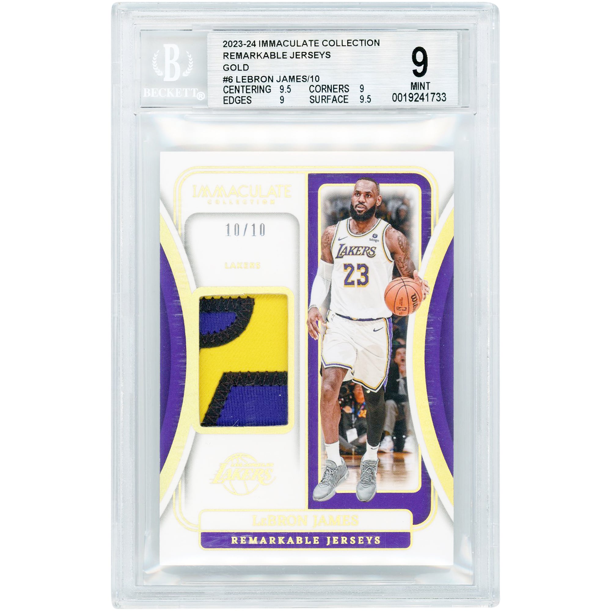 LeBron James Los Angeles Lakers 2023-24 Panini Immaculate 