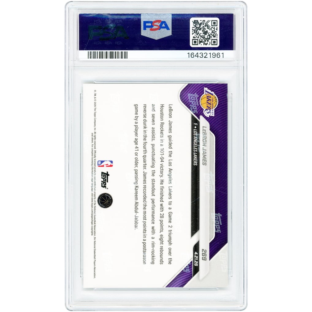 LeBron James Los Angeles Lakers 2025 Topps Now Dazzling Reverse Jam ...