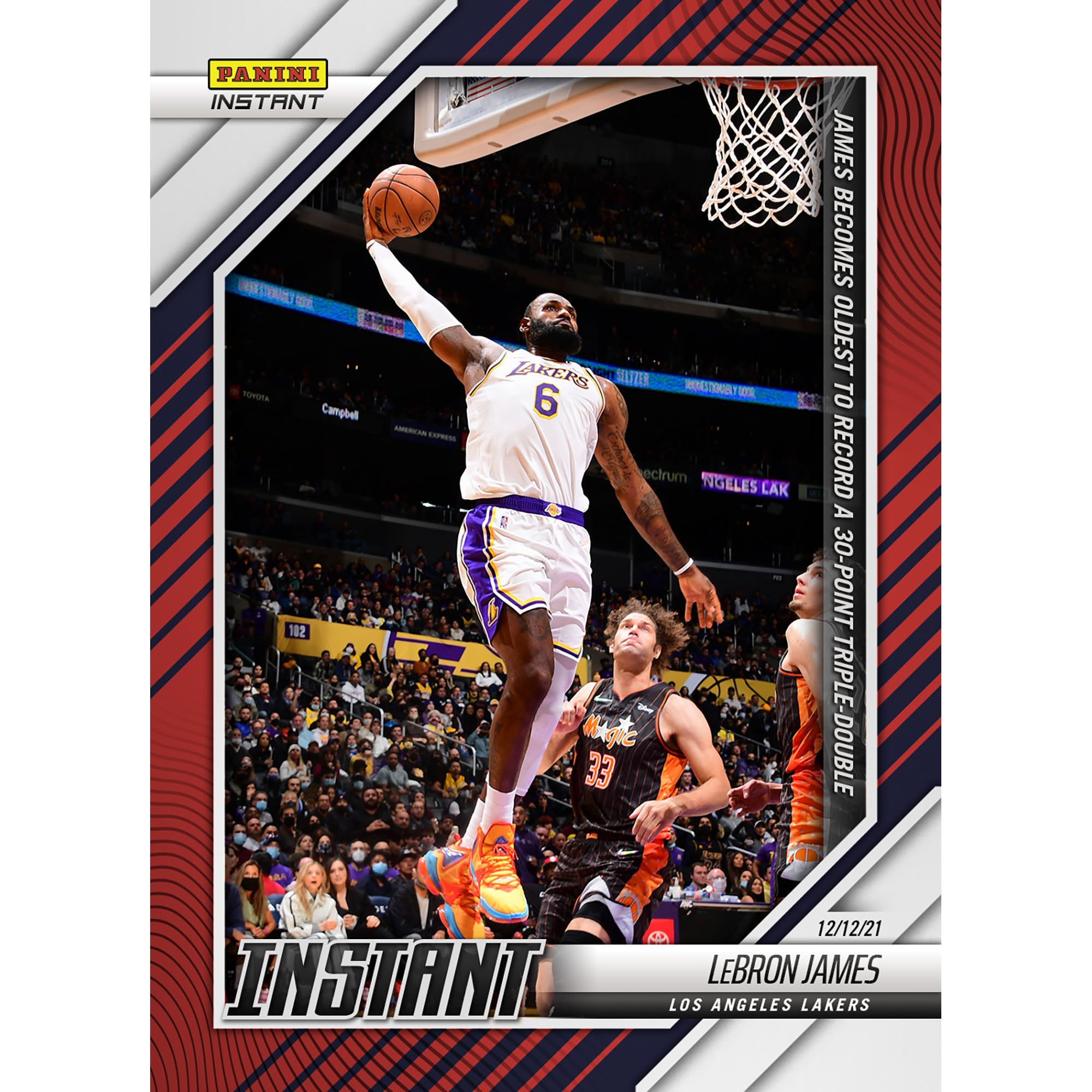 Los Angeles Lakers LeBron James Fanatics Exclusive Parallel Panini Instant First Player In Nba History With 30k Points 10k Rebounds And 9k Assists Single Trading Card Limited Edition Of 99 Los Angeles Lakers LeBron James Fanatics Exclusive Parallel Panini Instant First Player In Nba History With 30k Points 10k Rebounds And 9k Assists Single Trading Card Limited Edition Of 99