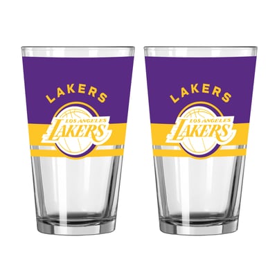 Los Angeles Lakers Logo Brands Two-Piece 16oz. Horizon Pint Glass Set