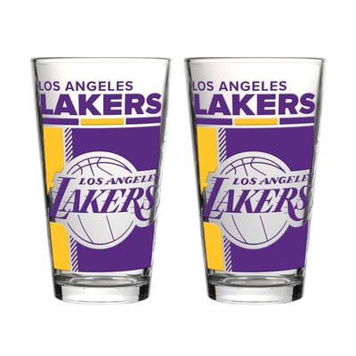 Los Angeles Lakers Logo Brands Two-Piece 16oz. Pint Glass Set