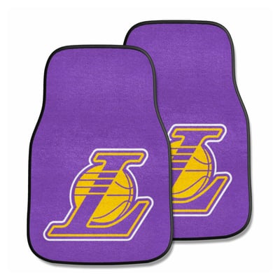 Los Angeles Lakers Logo Brands Two-Piece Carpet Car Mat Set