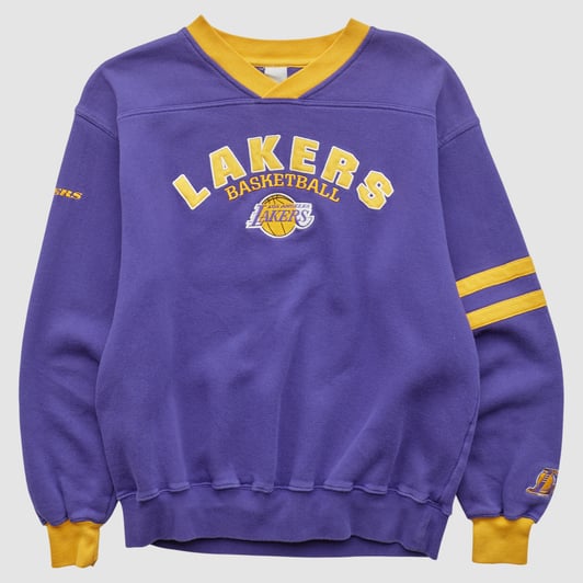 Los Angeles Lakers 2000s Pullover Sweatshirt - Purple - L by Fanatics Real Vintage
